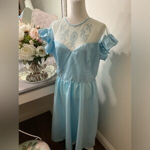 Vintage Baby Blue Dress